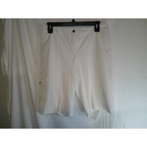 Liz Golf Audra Bermuda Shorts White Golf Activewear Pockets‎ Size 4